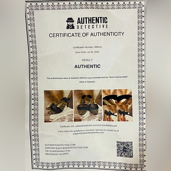 GUCCI Web Stripe Hysteria “GG Monogram Mule Sandals w/COA, EUC - Picture 14 of 14